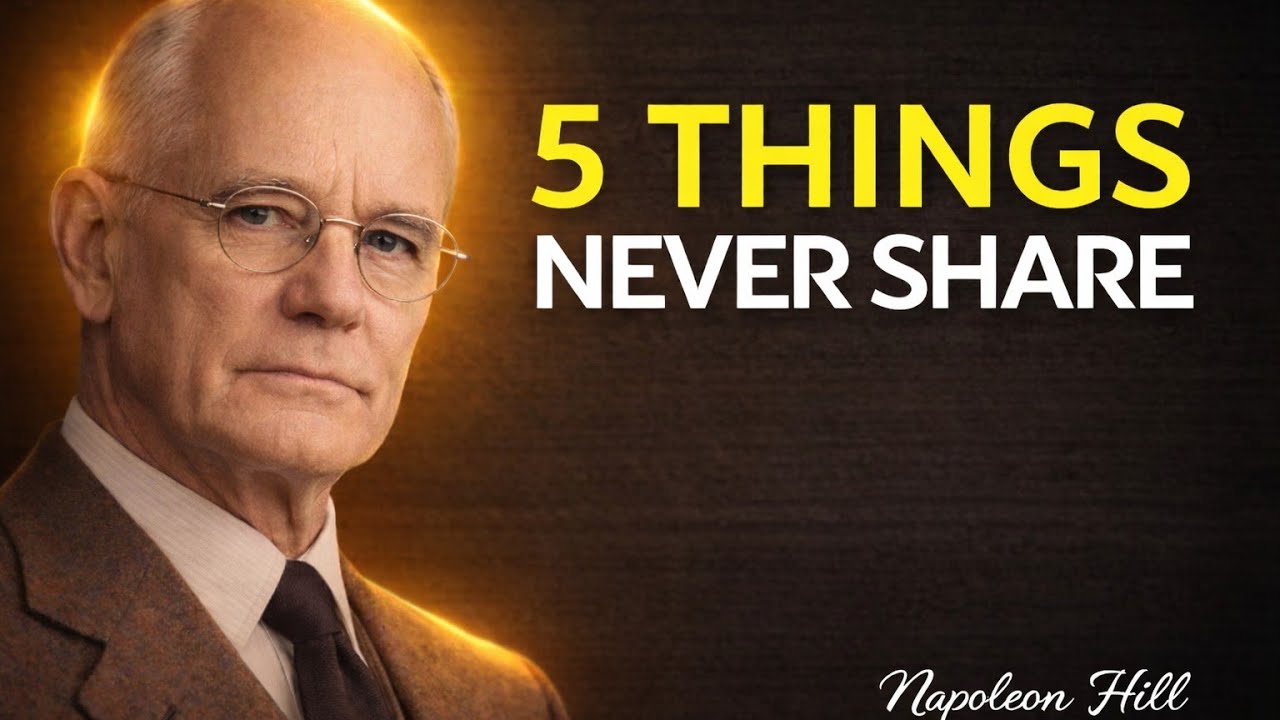 5 Personal Things You Should Never Share With Anyone  Napoleon hill Motivation