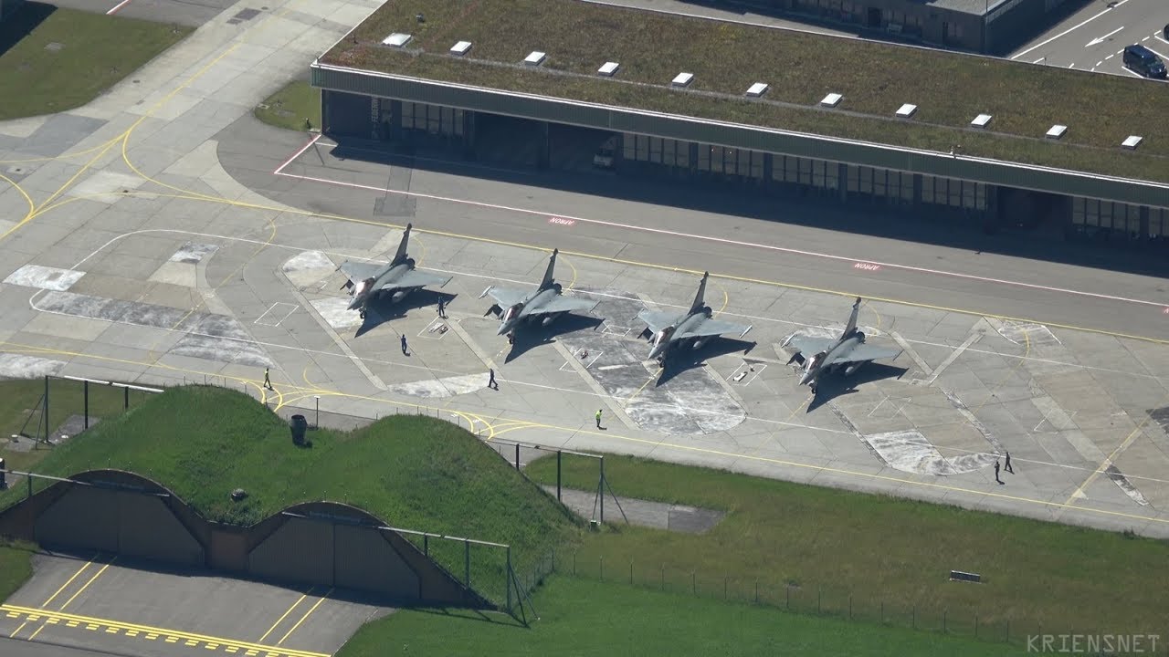 Hornets and 4x Rafales - Airbase Meiringen 20.06.2018