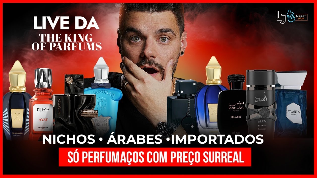 LIVE DA THE KING! NICHOS ÁRABES E IMPORTADOS NO PREÇO TOP COM CUPOM DE DESCONTO! SÓ PERFUMAÇOS
