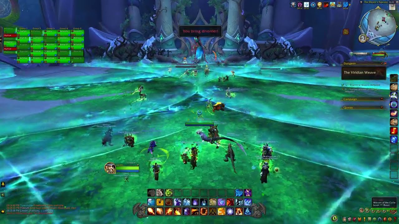 World of Warcraft: Dragonflight - Nymue boss Fight - Amirdrassil Raid LFR no commentary