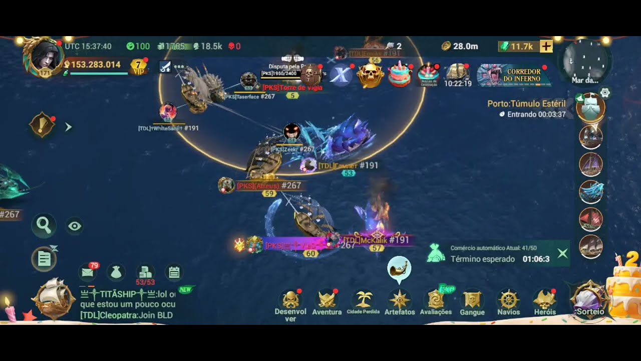 TDL Vs PKS PvP Battles In Sea of Conquest Season 11 X6