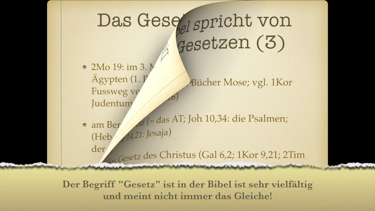 Roger Liebi - Gesetz und Gnade (Vortrag mit Folien und Bibelstellen)