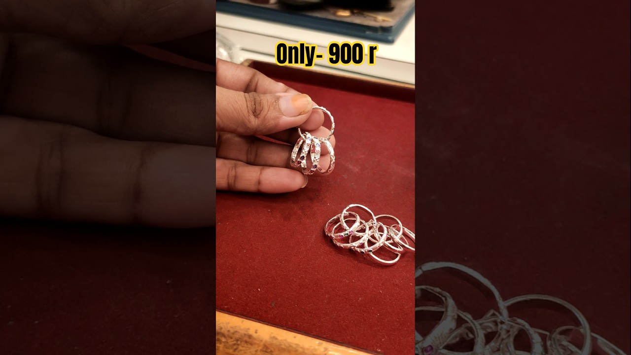 fancy silver toe ring design #saijewellerssj