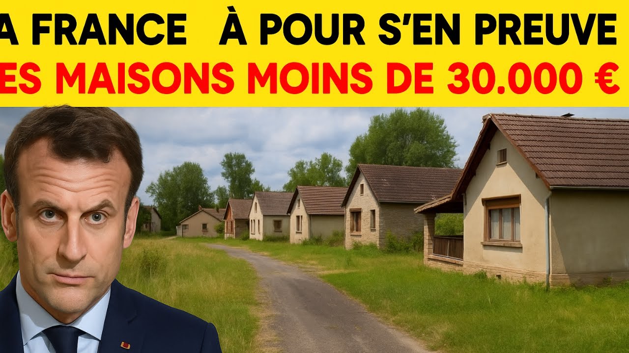 10 villes de France o&ugrave; vous pouvez acheter des maisons pour moins de 30.000 &euro; (2025)