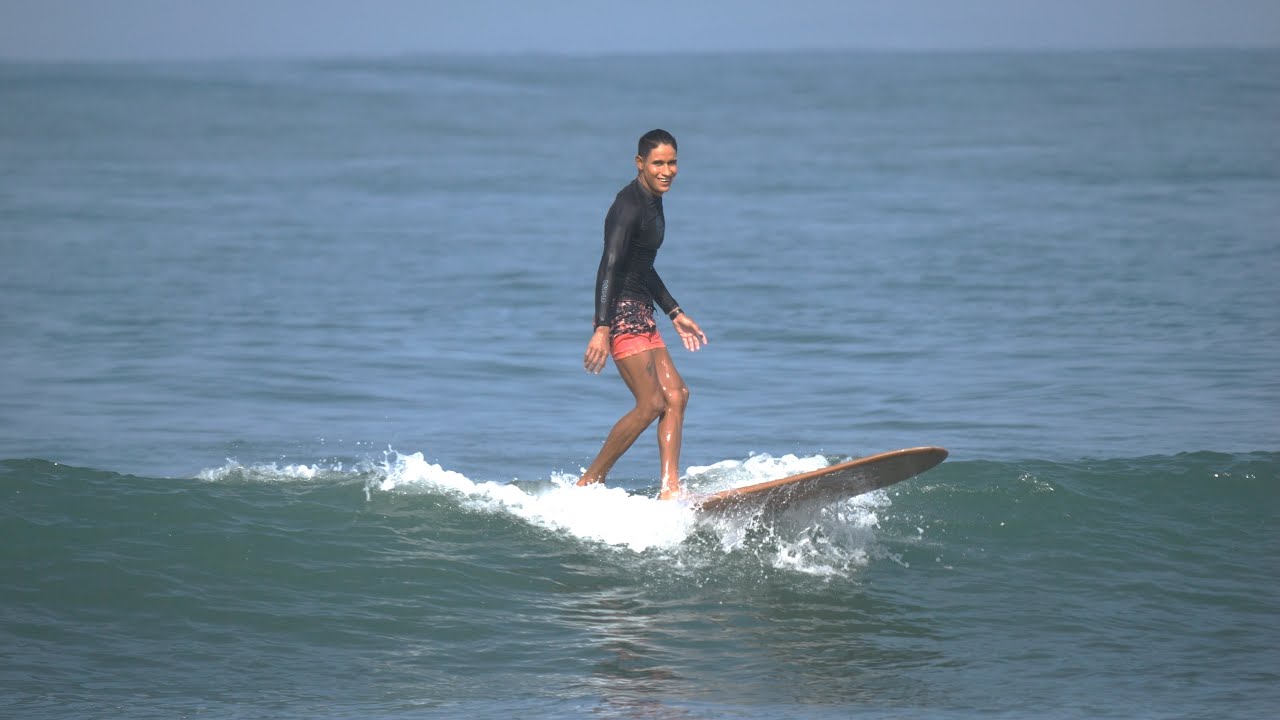 Playa La Saladita, Mexico Longboard Surfring