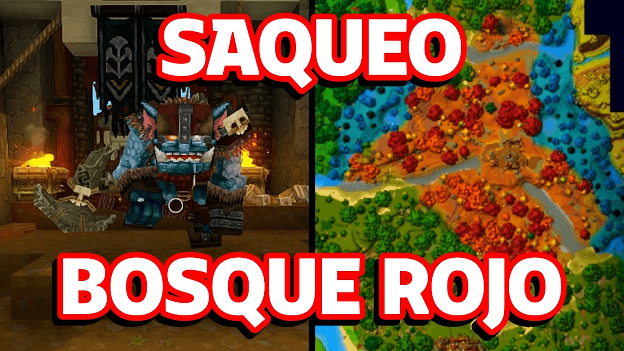 SAQUEO la BASE en el BOSQUE ROJO en Hytale