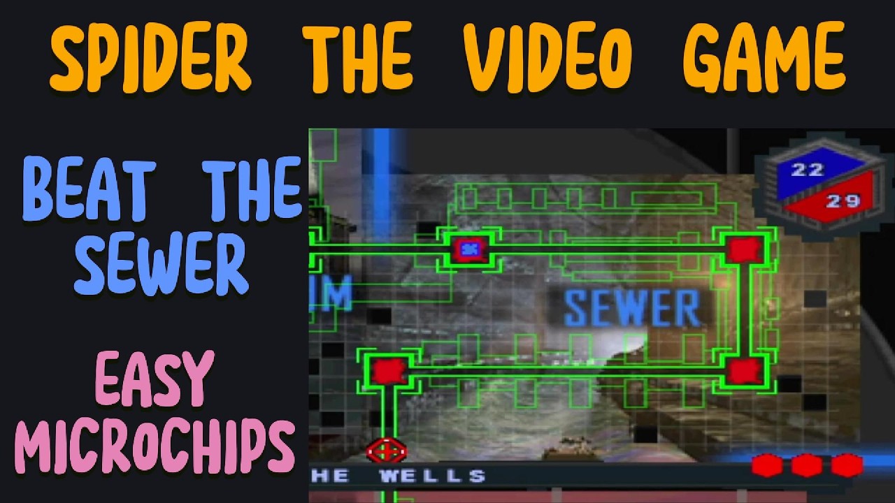 Spider the Video Game Sewer walkthrough easiest microchips to beat the level