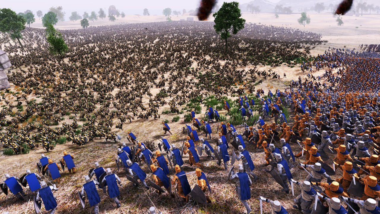 Lizardmen Siege To Grate Wall of Man Ultimate Epic Battle Simulator UEBS