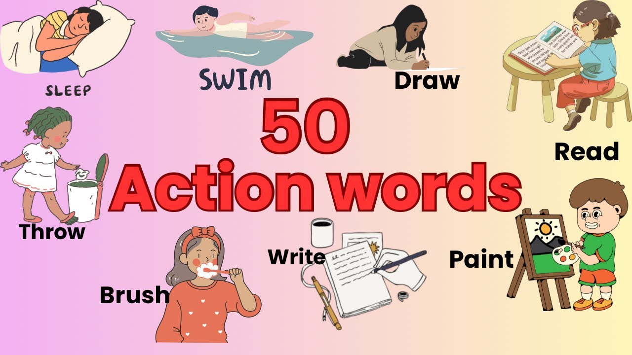 50 Action Words for Kids | Fun Learning Video with Movement & Music