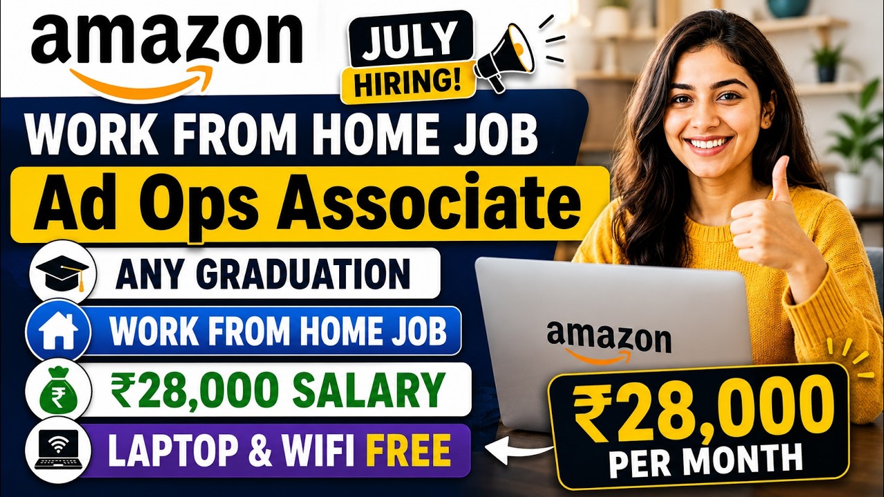 Amazon Ad Ops Associate | Work From Home Jobs 2026 | Online Job At Home | Work From Home Jobs