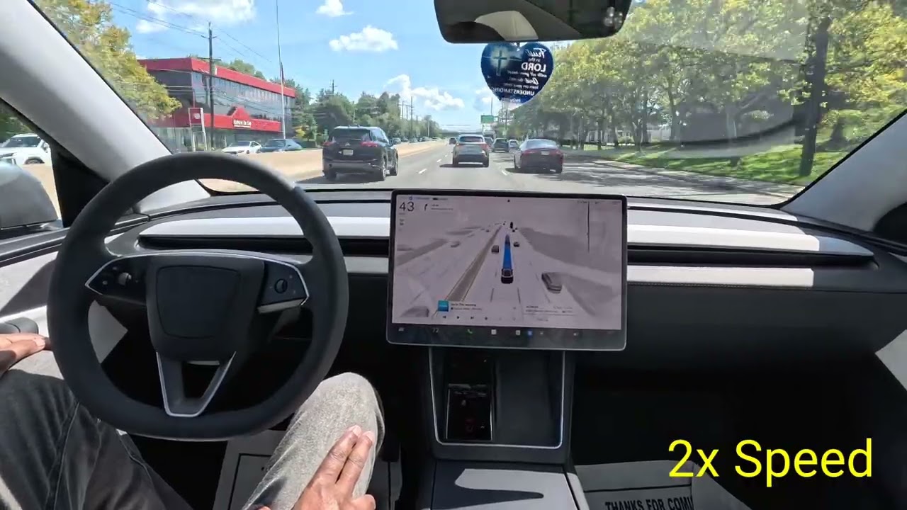 Car self drove me to Farmer's market - Tesla #fsd14 #grok #robotaxis #selfdrivecars #teslamodely
