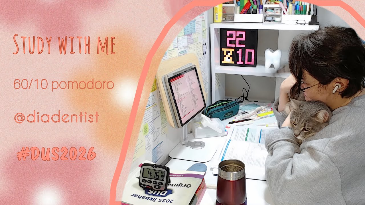 Benimle 6 saat #dus çalış! Study with me live 6 hours #studywithme #pomodoro #tus #kpss #yks #lgs