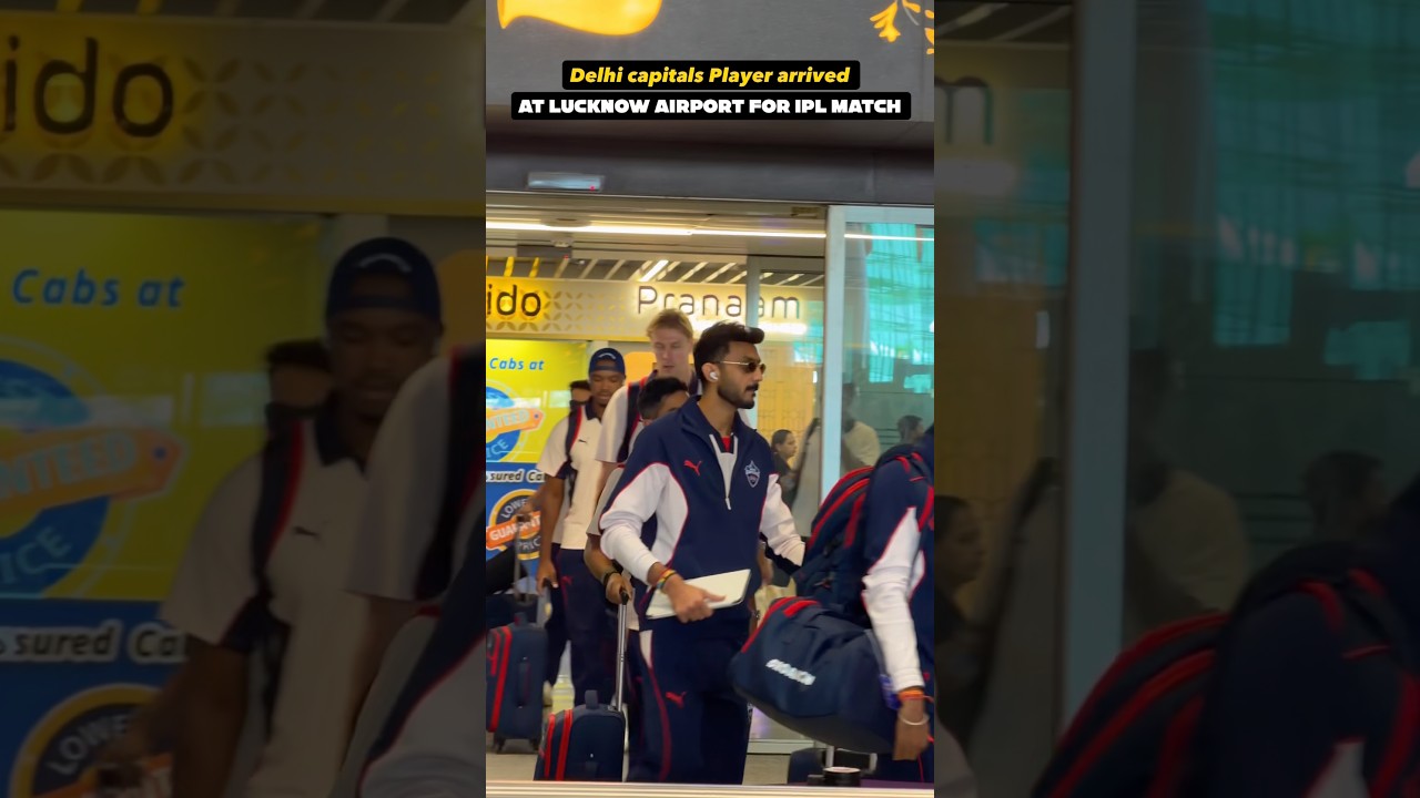 Delhi capital team arrived at Lucknow Airport 😍#ipl #lucknow #lucknow