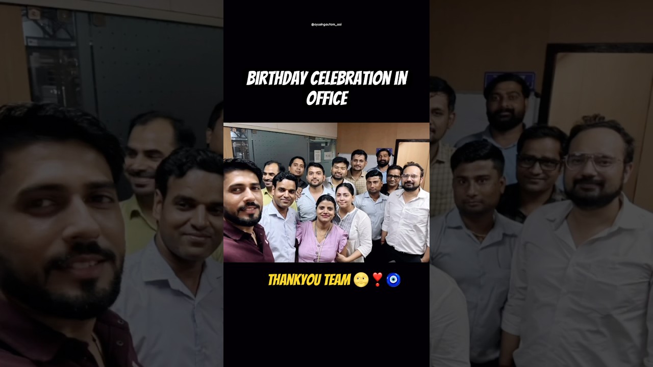 Birthday celebration in office #shorts #youtubeshorts #aaiatc #gate2025 #officeteam #officeparty