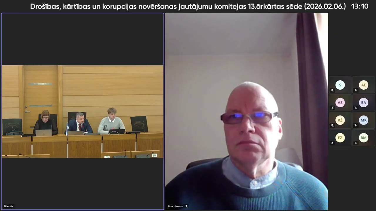 Rīgas domes Drošības, kārtības un korupcijas novēršanas jautājumu komitejas 13.ārkārtas sēde