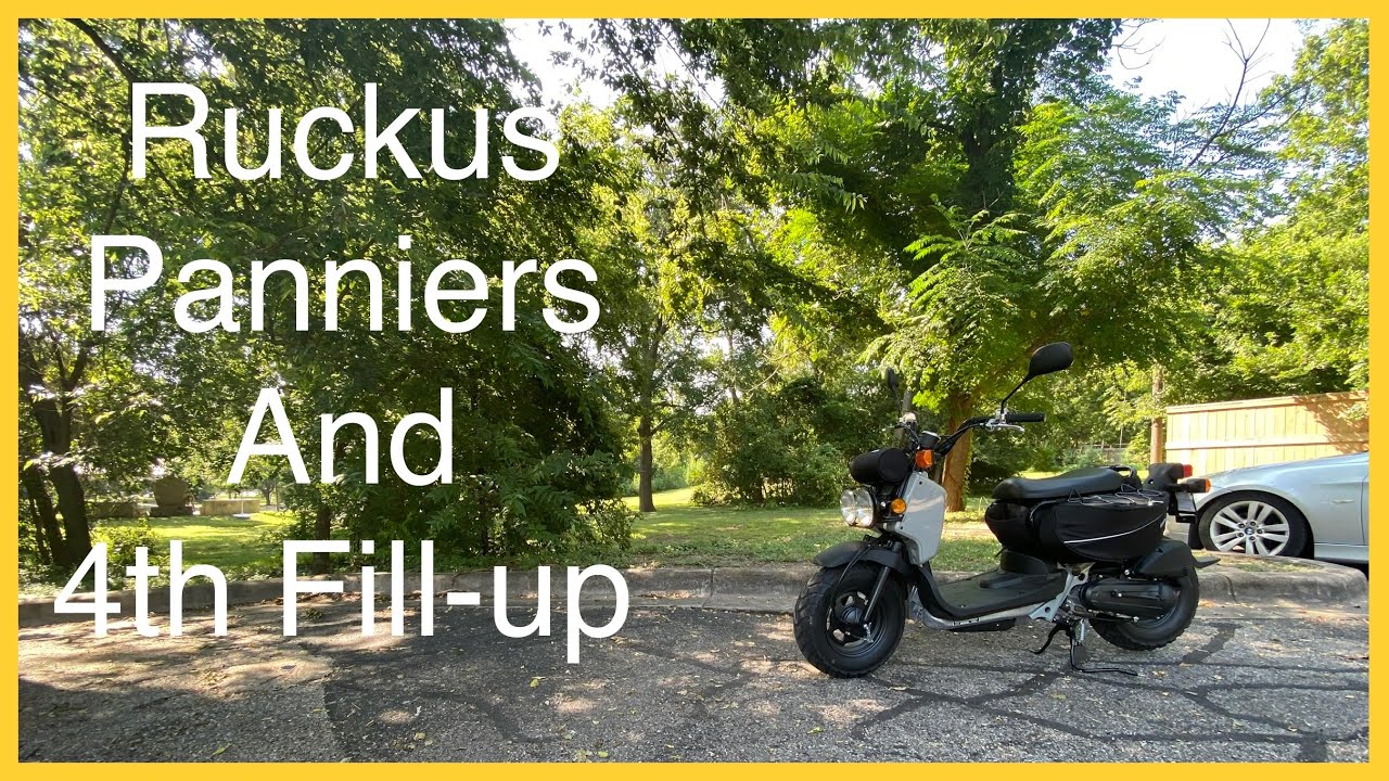 Honda Ruckus Panniers First Look and Gas Run #4