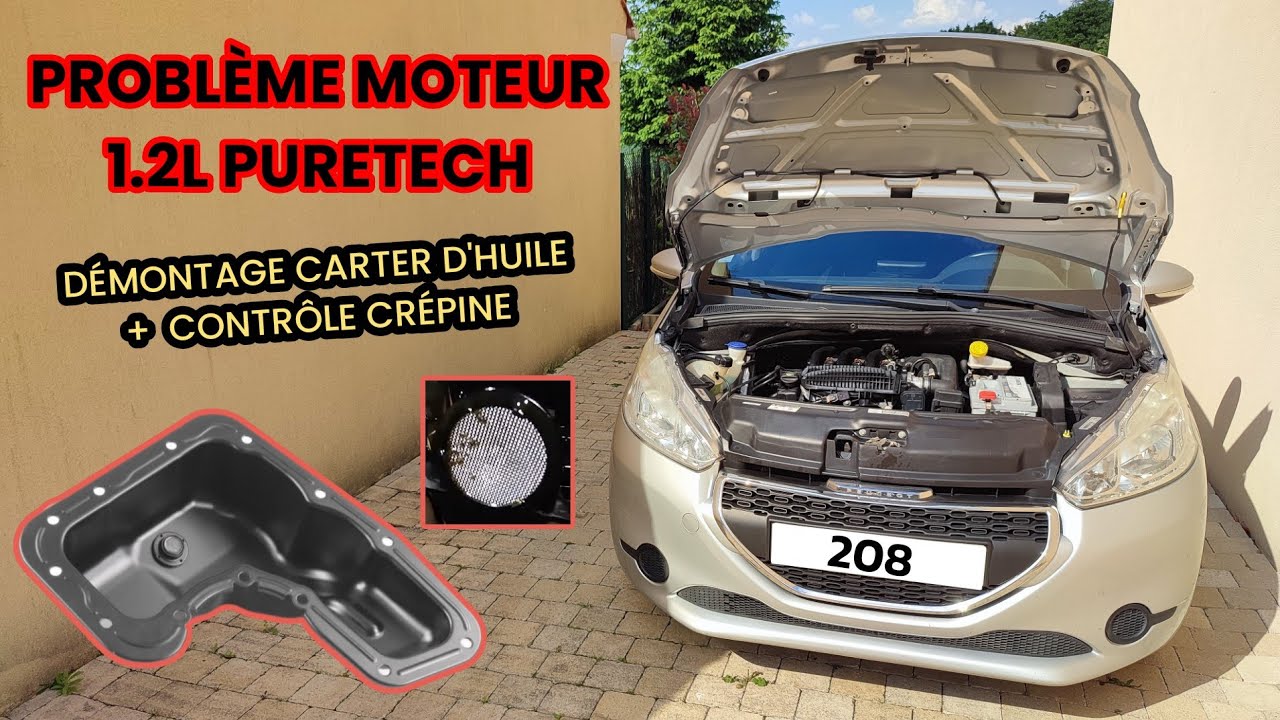РУЛЕВОГО УПРАВЛЕНИЯ + ЗАМЕНА МАСЛА В ДВИГАТЕЛЕ + НОВЫЙ МАСЛЯНЫЙ ПОДДОН PEUGEOT 208 1.2 PURETECH /VTI