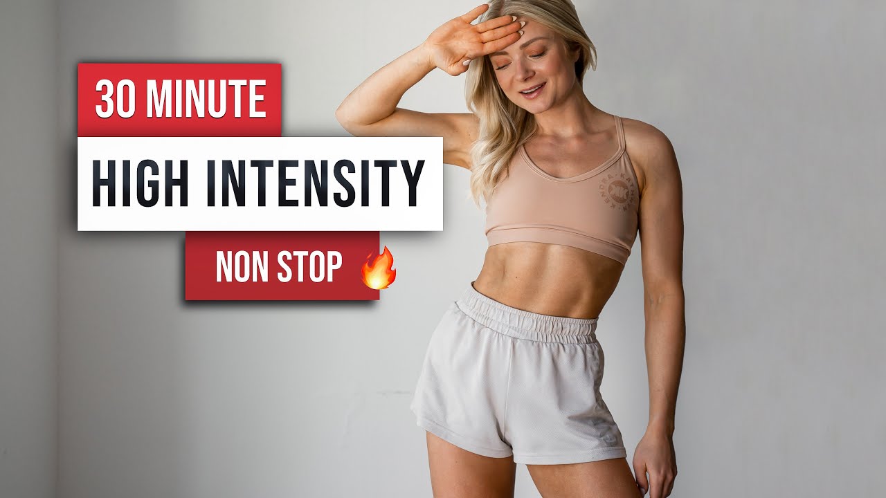 30 MIN KILLER NON STOP MOVING CARDIO Workout - Full Body HIIT, No Equipment, No Repeat, Super Sweaty