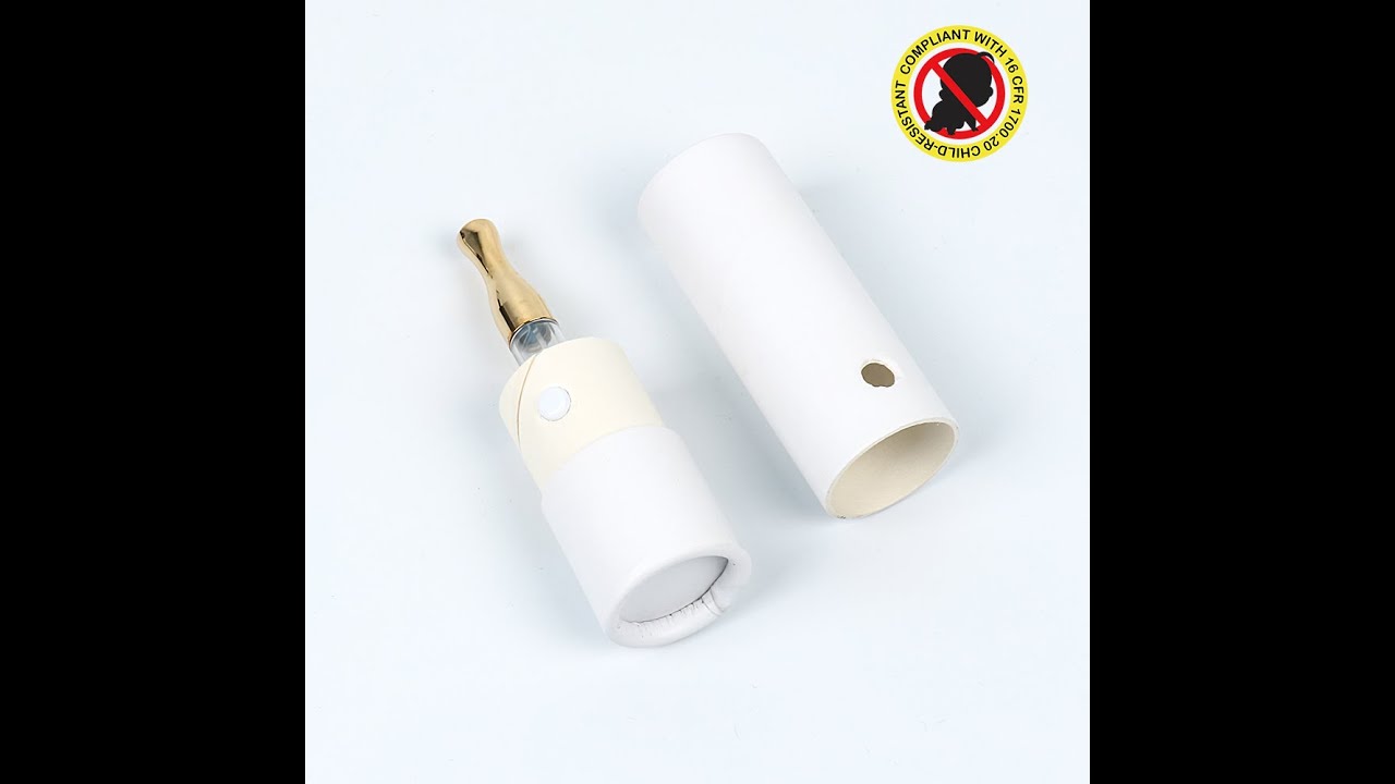 Vape Cartridge Packaging Cardboard Tube   Child Resistant