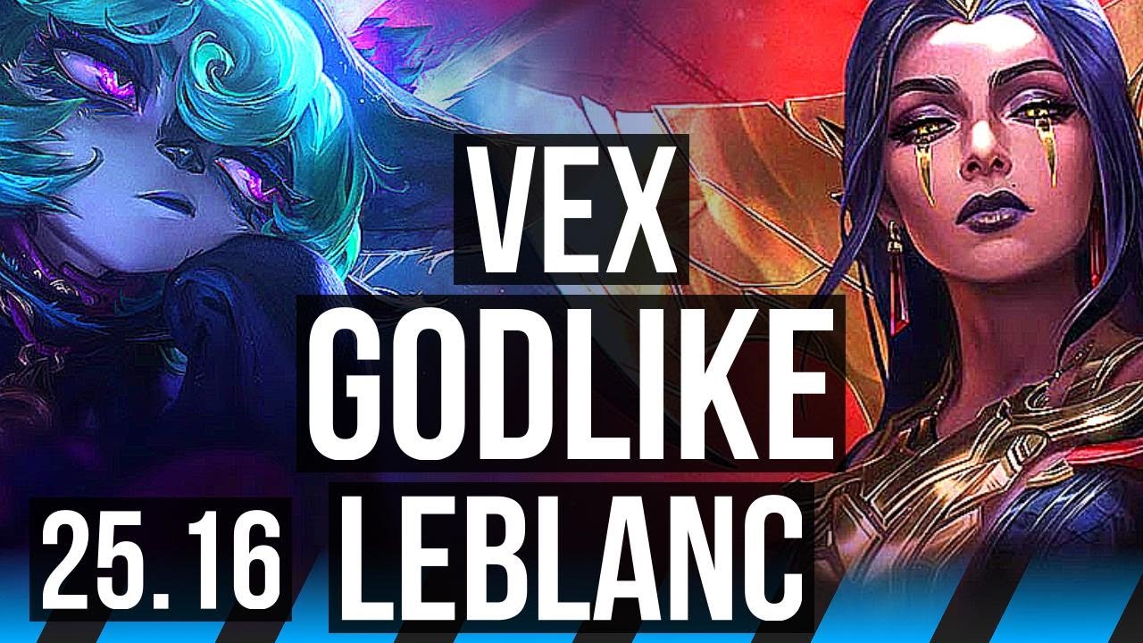 VEX vs LEBLANC (MID) | Godlike, 11/3/6 | KR Master | 25.16