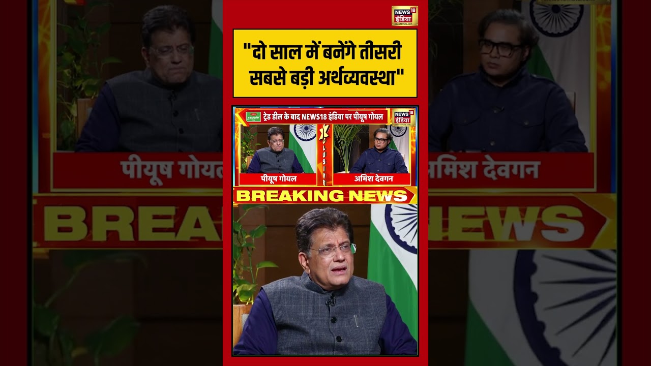 दो साल में बनेंगे तीसरी सबसे बड़ी अर्थव्यवस्था indiaustradedeal #piyushgoyal #interview #pmmodi