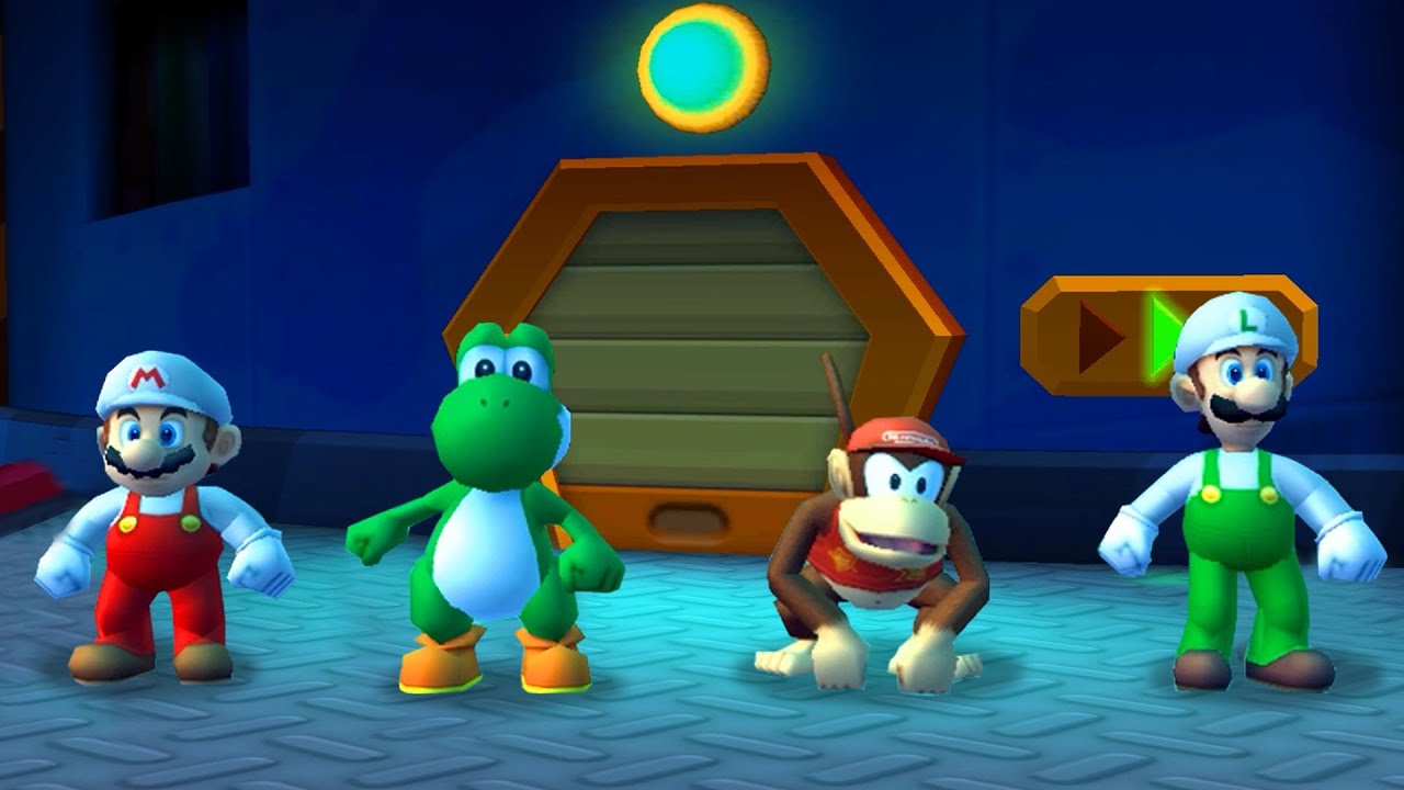 【マリオパーティスターラッシュ】ミニゲームヨッシーVsティディーコングVsルイージVsマリオ(COM最強 たつじん)