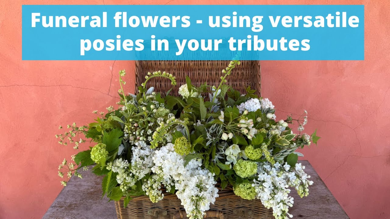 Ideas for funeral flowers involving no floral foam - versatile posies