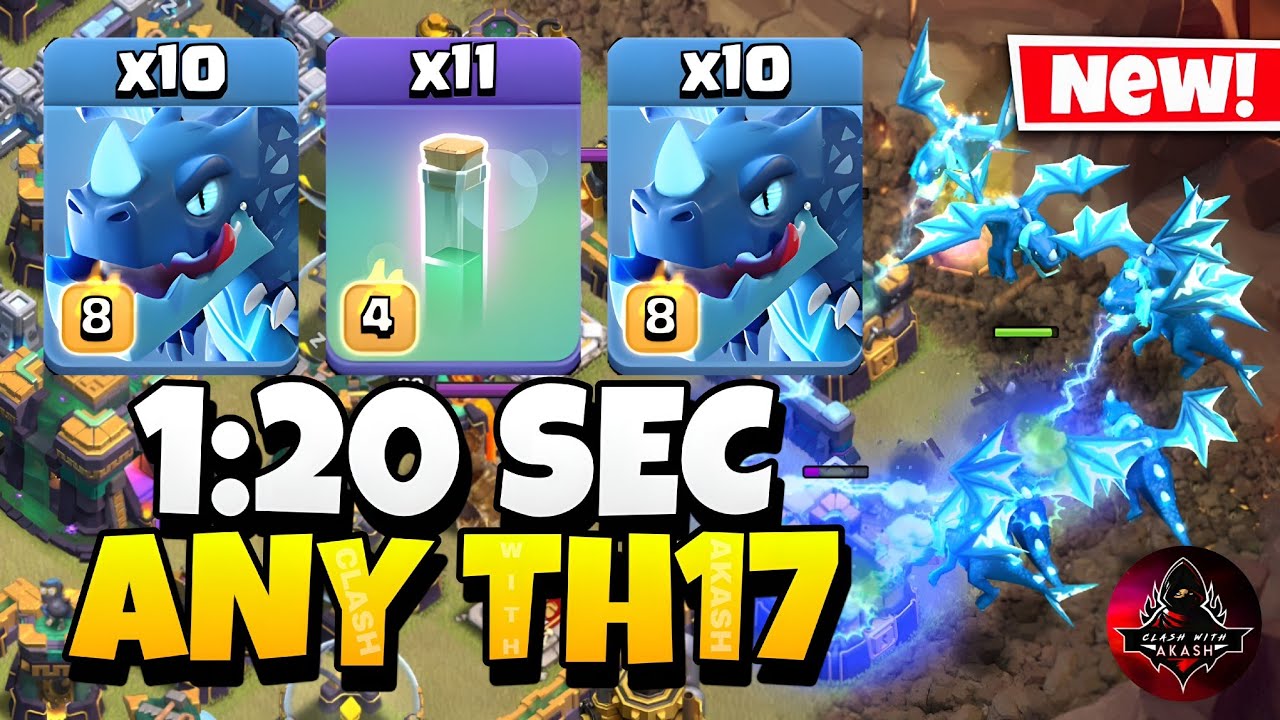 Epic Strategy! TH17 Electro Dragon is the Easiest TH17 Attack Strategy in Clash of Clans