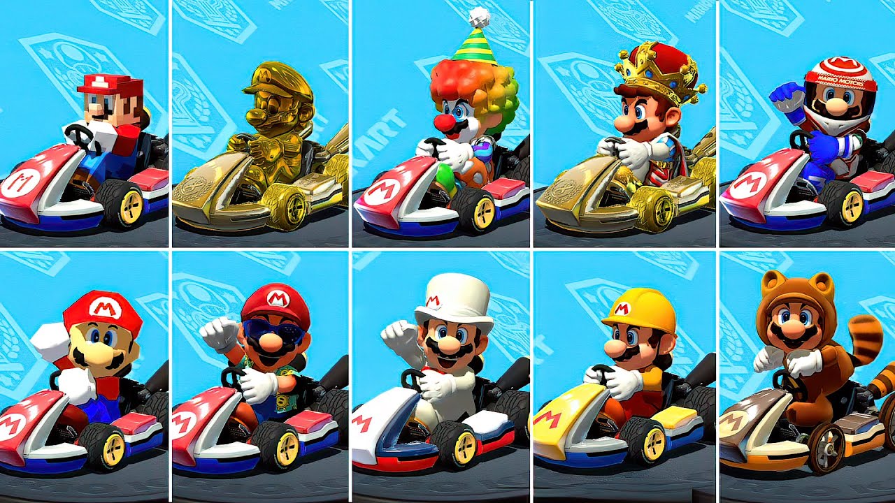 Mario Kart 8 Deluxe - All Mario Special Outfit