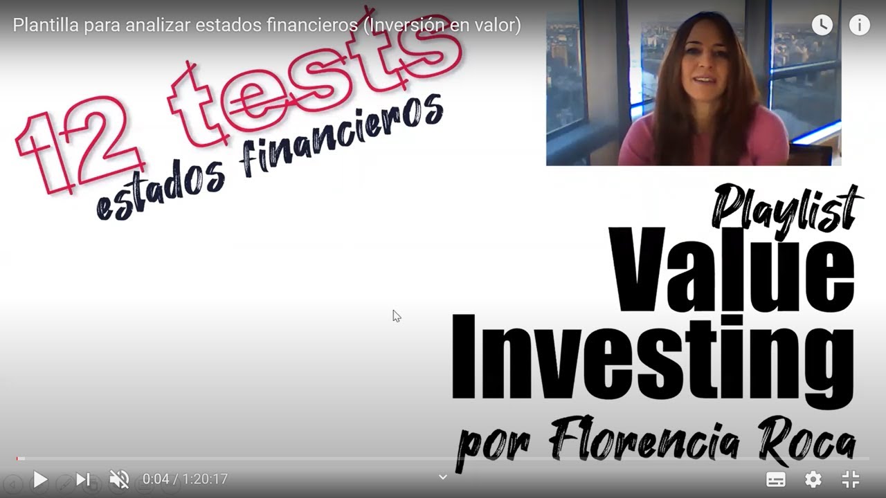 Plantilla para analizar estados financieros (Inversión en valor)