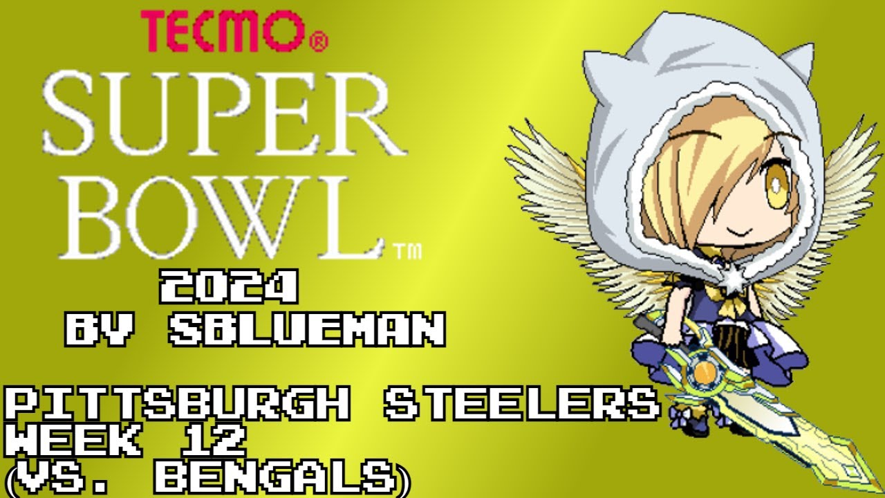 Tecmo Super Bowl 2024 (NES)(SBlueman) - Pittsburgh Steelers - Week 12