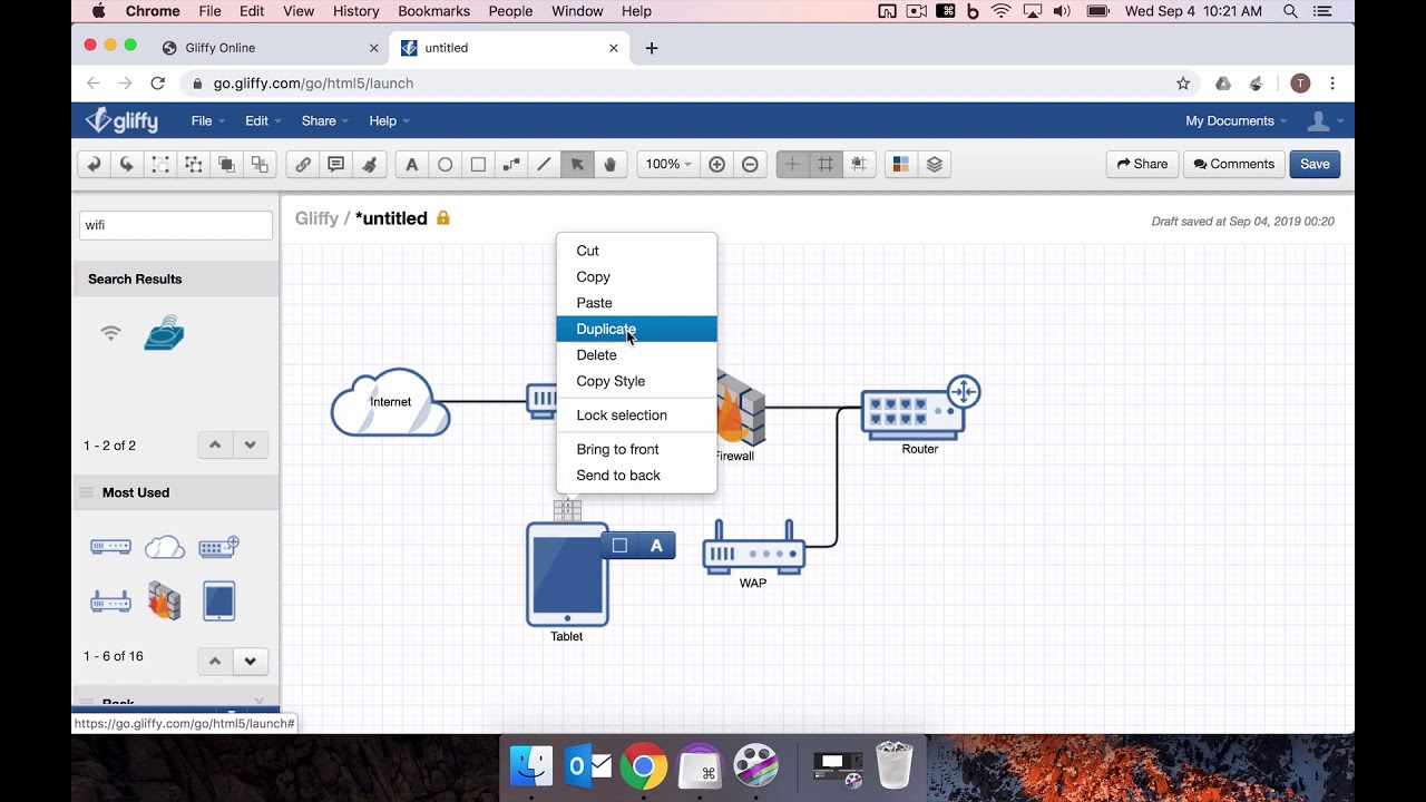 Network Diagrams in Gliffy