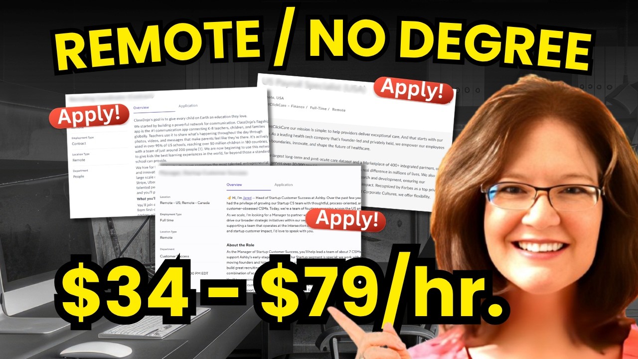No Degree Needed For These GOOD PAYING Remote Jobs (Now Hiring) !