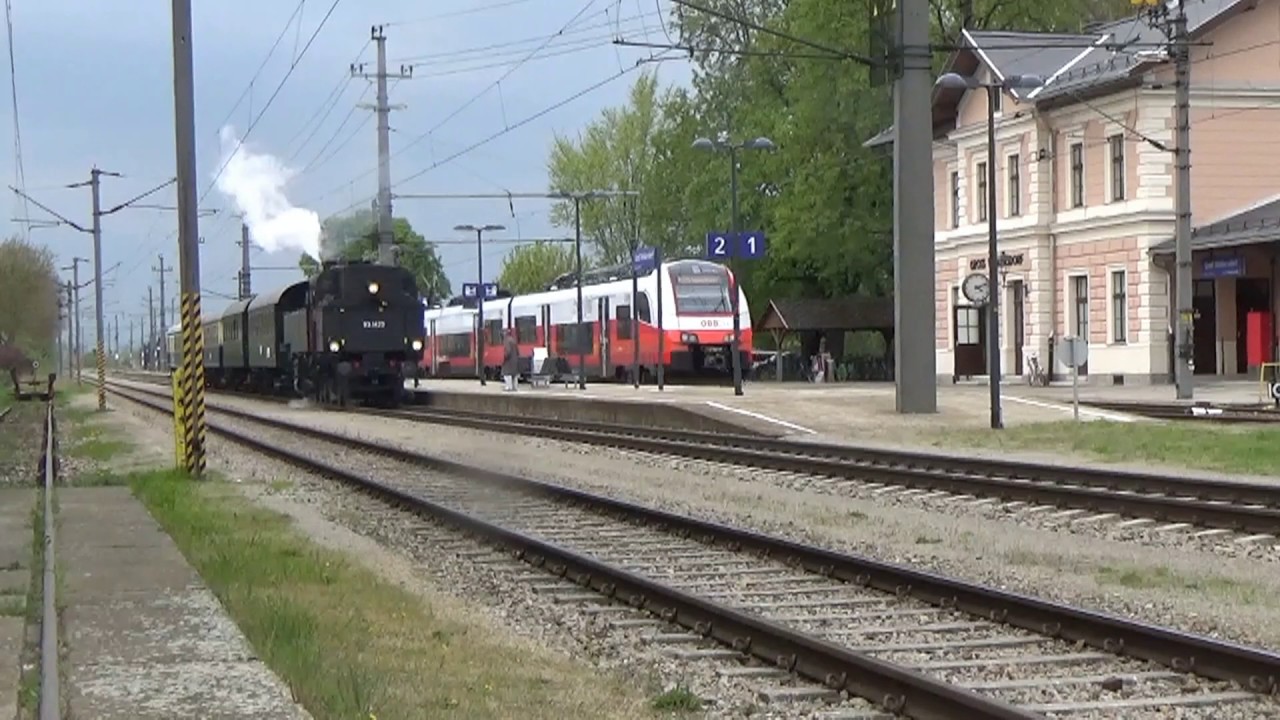 ÖBB 93.1420 Dampflok zwischen Hausleiten und Ziersdorf Wetter desaster