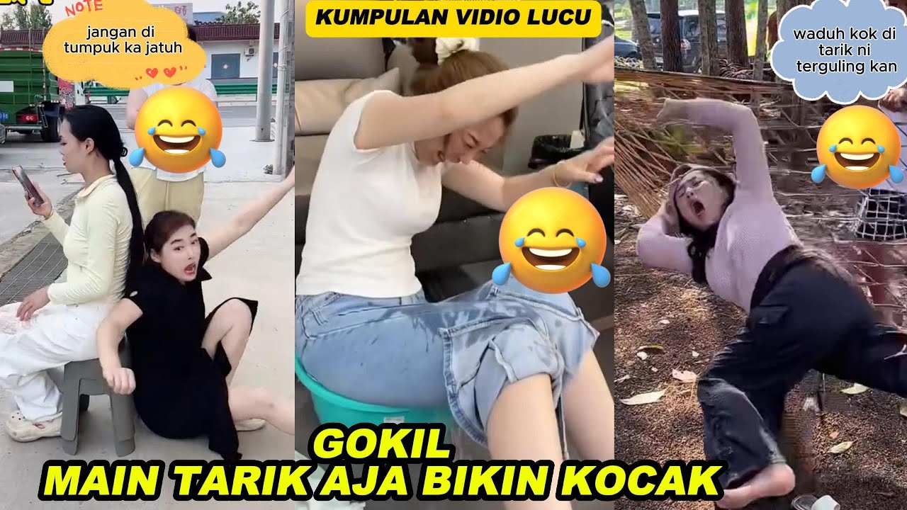 DRAMA KOMEDI LUCU MAIN TARIK AJA KAN JATUH BIKIN KOCAK !!! KUMPULAN VIDIO LUCU