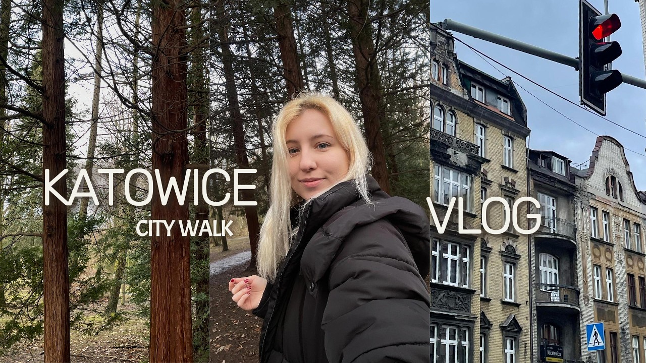 Exploring KATOWICE, Poland ✨ City walk & beautiful Silesia Park 🌳 🍃