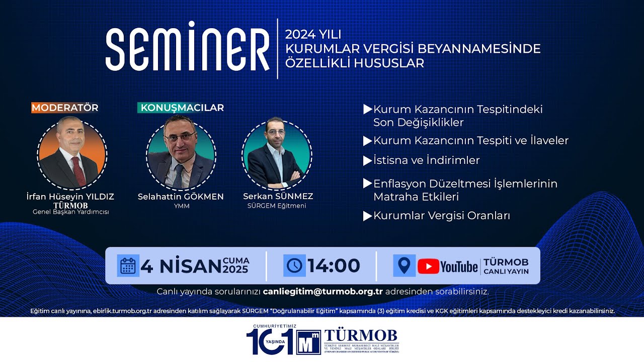 2024 YILI KURUMLAR VERGİSİ BEYANNAMESİNDE ÖZELLİKLİ HUSUSLAR