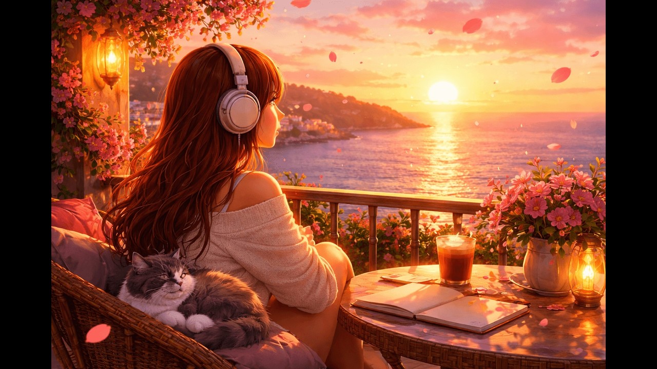 Italian Sunset Lofi 🌅 Tango & Ocean Breeze | Relax / Study / Focus