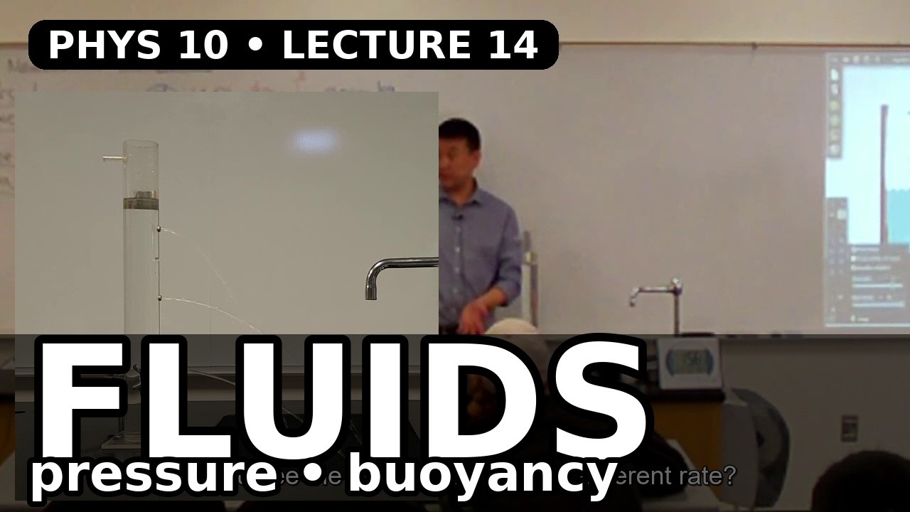 PHYS 10 - Lecture 14 - Fluids: Density, Pressure, Buoyancy, and Flow