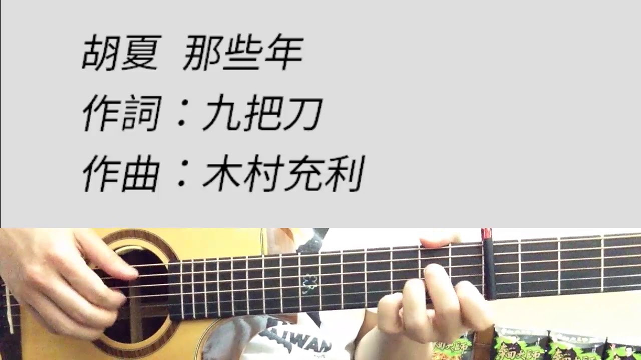 那些年 - 胡夏 吉他伴奏 原F調