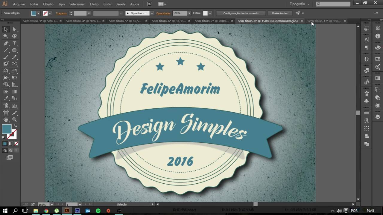 #ILLUSTRATOR - Criando logo vintage