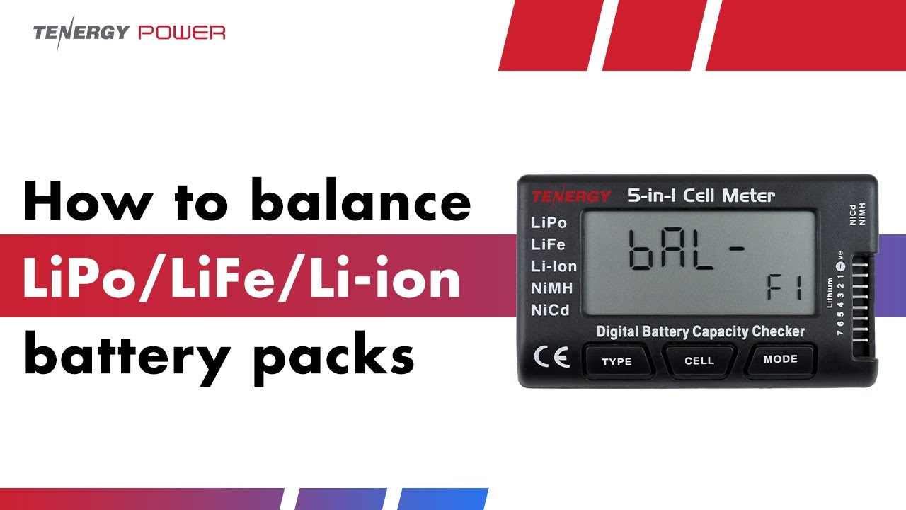 How to balance a LiPo battery pack with the Tenergy 5-in-1 Cell meter