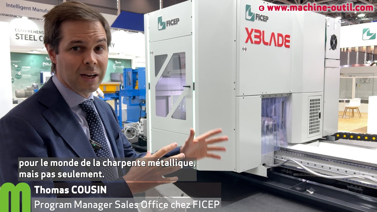 Centre d'usinage 5 axes pour profilé de construction métallique ou extrudé Ficep XBLADE