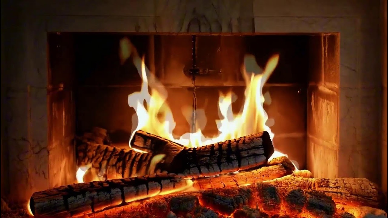 Warm Fireplace Atmosphere with Soft Crackling Fire for Focus