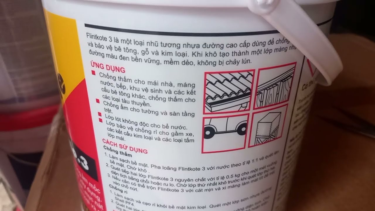 Vật liệu chống thấm gốc Bitum (3.5 l&iacute;t) Shell Flinkote No3 - 0984551155