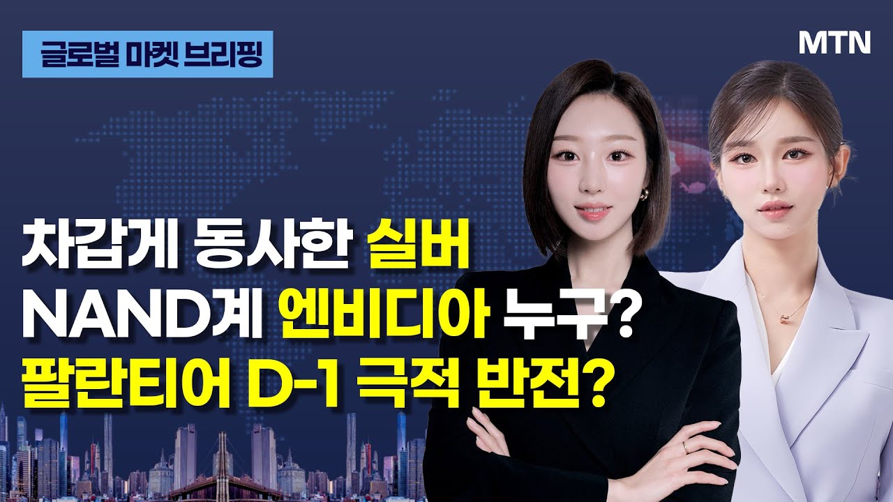 [글로벌 마켓 브리핑] 차갑게 동사한 실버 NAND계 엔비디아 누구? 팔란티어 D-1 극적 반전? / 머니투데이방송 (증시, 증권)