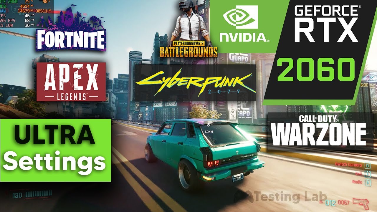 RTX 2060 Test in 5 games (ULTRA Settings) Warzone, Cyberpunk, PUBG, Fortnite, Apex
