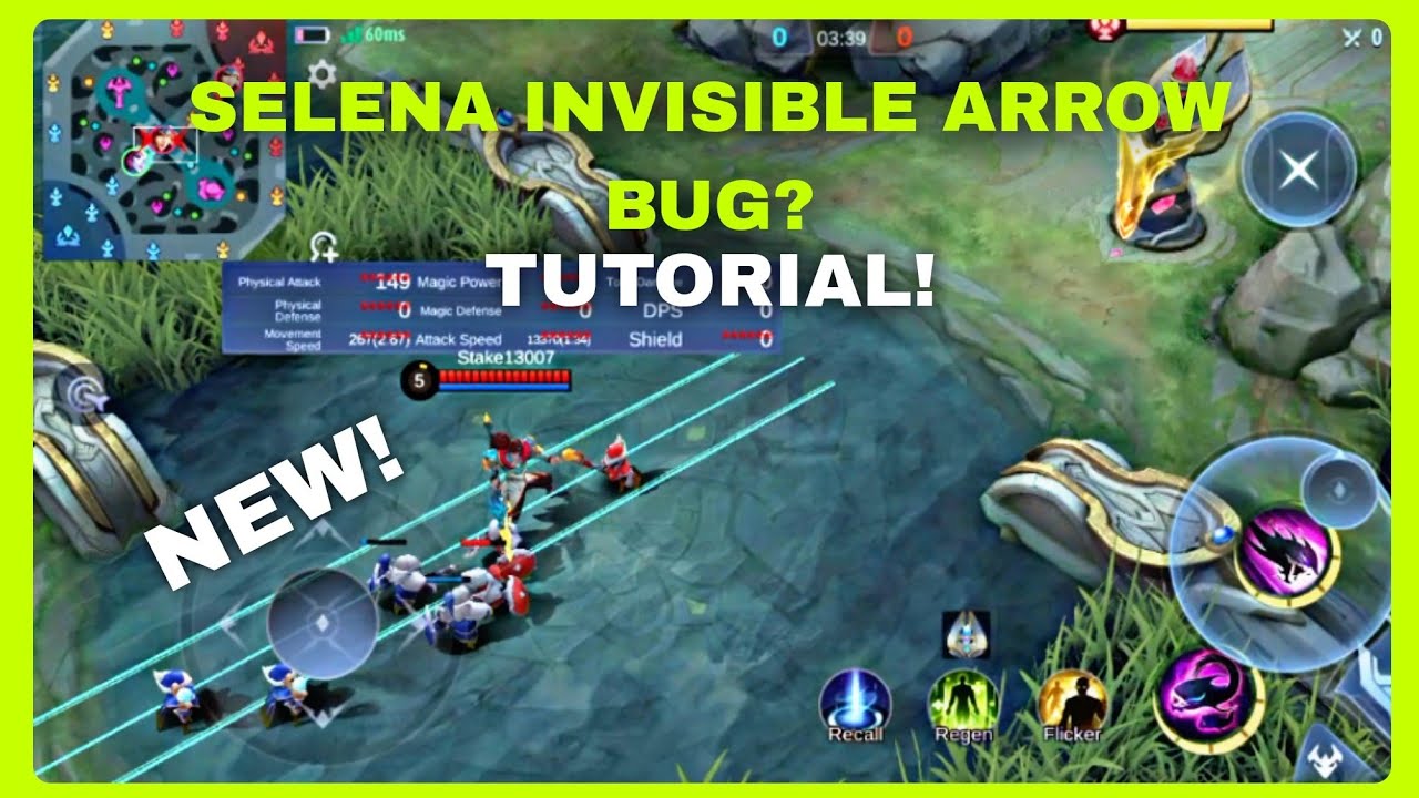 SELENA INVISIBLE ARROW BUG TUTORIAL! MOBILE LEGENDS BANG BANG