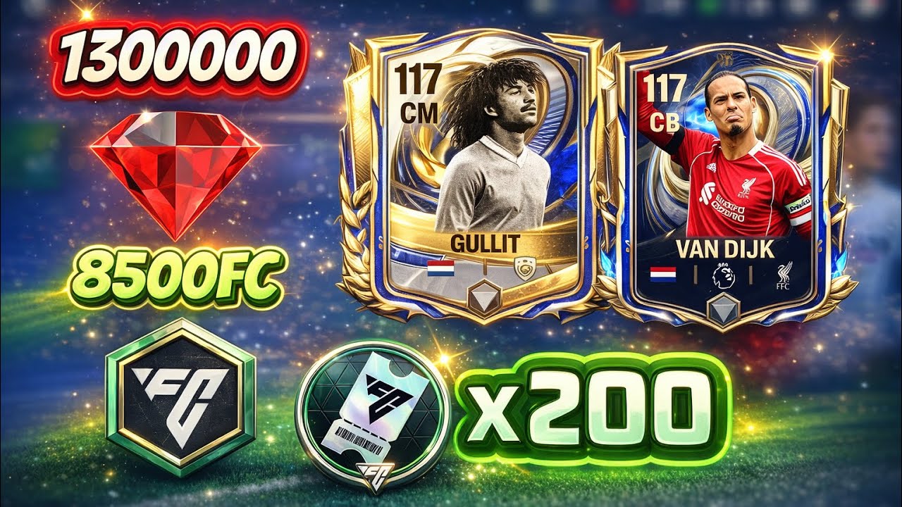 Chi 8500FC vs 130K GEM quay 200 vé săn bố game GULLIT và VANDIJK | FCMOBILE VIỆT NAM!