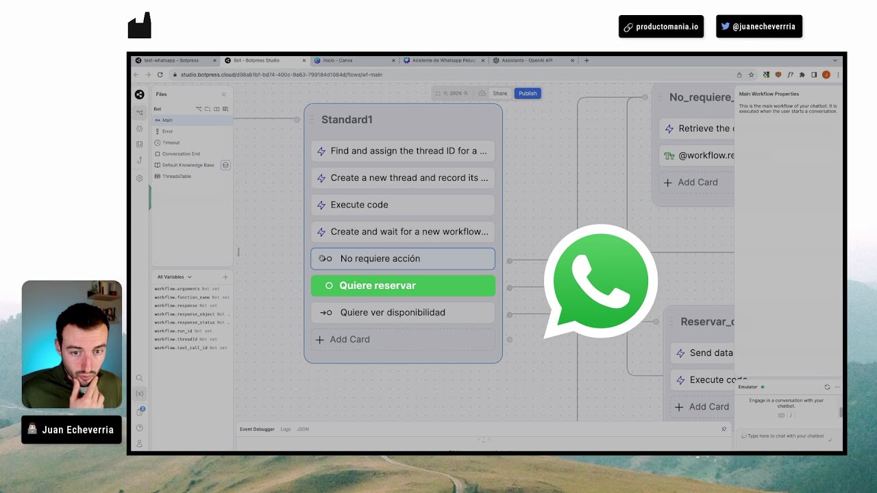 Cómo construir un ASISTENTE de IA en WHATSAPP para automatizar la gestión de reservas
